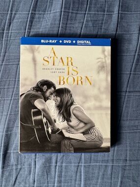 A Star Is Born Blu-ray + DVD + Digital - Beige & Blue Cover